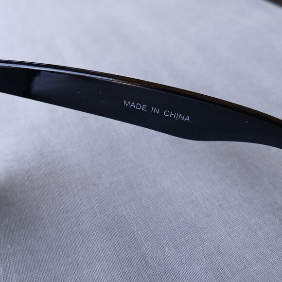 Classic Black Sunglasses OSFM adult sized simple unisex retro 80s 90s Y2K - Picture 12 of 15